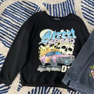 Street Speed Demon Kids Sweatshirt - Black